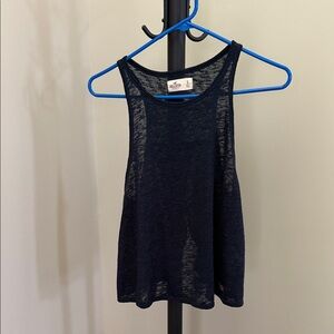 Hollister Dark Blue Sheer Tank Top
